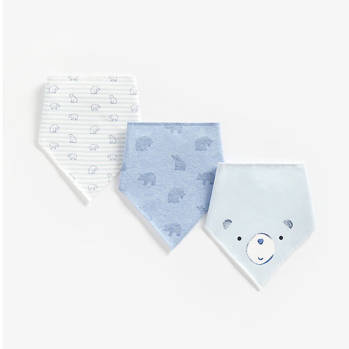 Mothercare Dribblers Blue Bear 3Pack Mothercare 👶